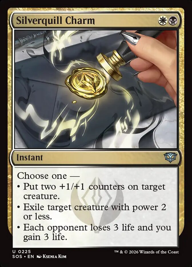 Silverquill Charm 225 Uncommon Secrets of Strixhaven Magic: The Gathering NM