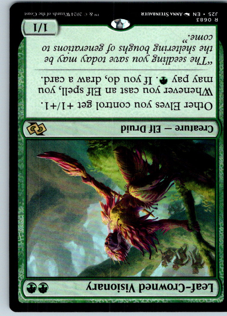 Leaf-Crowned Visionary 683 Rare Foundations Jumpstart Magic: The Gathering NM