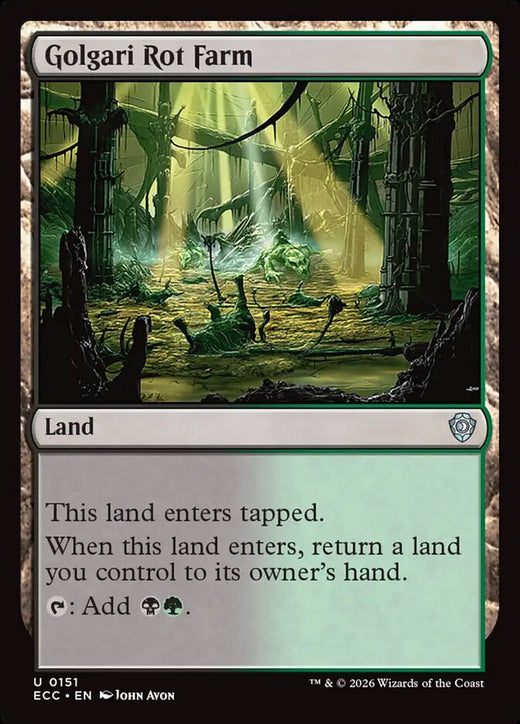 Golgari Rot Farm 151 Uncommon Commander: Lorwyn Eclipsed Magic: The Gathering NM