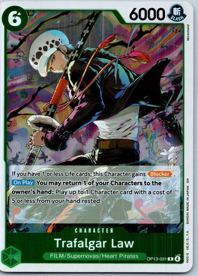 Trafalgar Law OP13-031 Rare Carrying On His Will One Piece Near Mint
