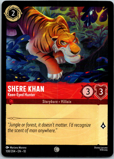 Shere Khan - Keen-Eyed Hunter 108/204 Common Whispers in the Well Lorcana NM