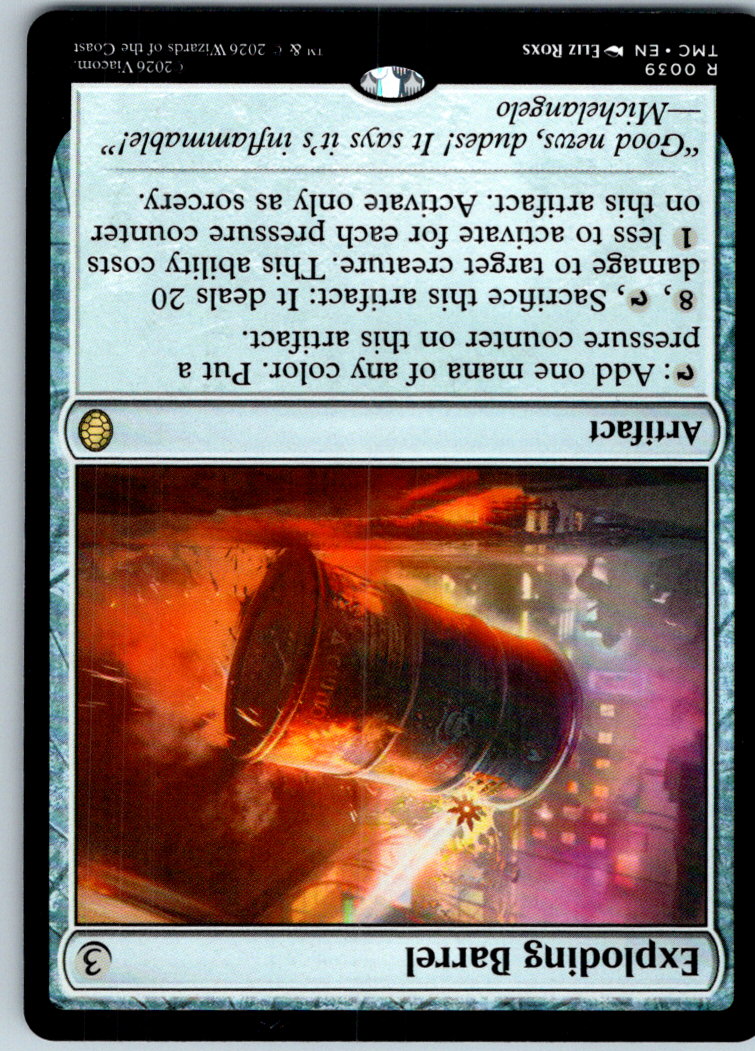 Exploding Barrel Commander: Teenage Mutant Ninja Turtles Magic: The Gathering NM
