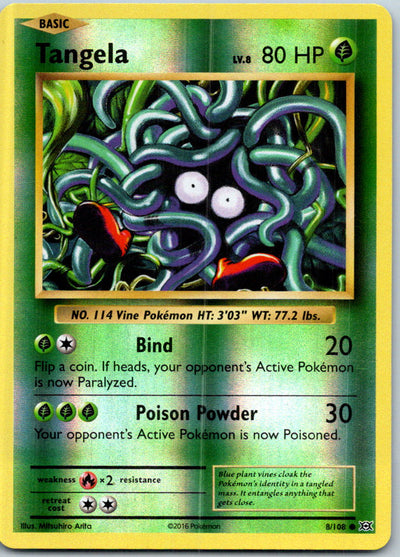 Tangela 8/108 Common Evolutions Pokemon Reverse Holo Near Mint
