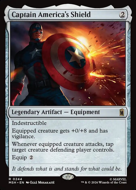 Captain America's Shield 244 Rare Marvel Super Heroes Magic: The Gathering NM