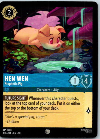 Hen Wen - Prophetic Pig 138/204 Common Whispers in the Well Lorcana Near Mint