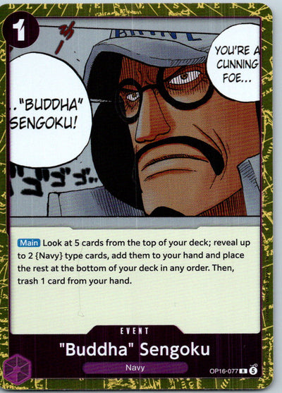 "Buddha" Sengoku OP16-077 Rare The Time of Battle One Piece Foil Near Mint