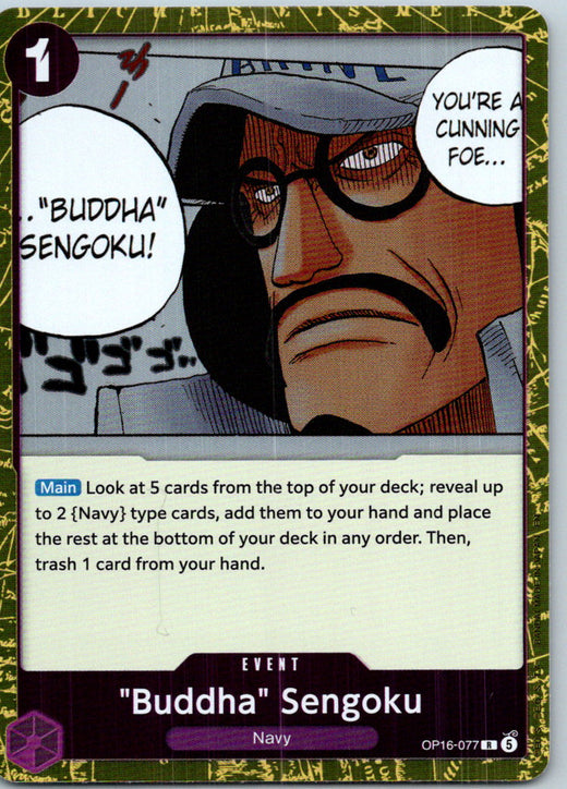 "Buddha" Sengoku OP16-077 Rare The Time of Battle One Piece Foil Near Mint