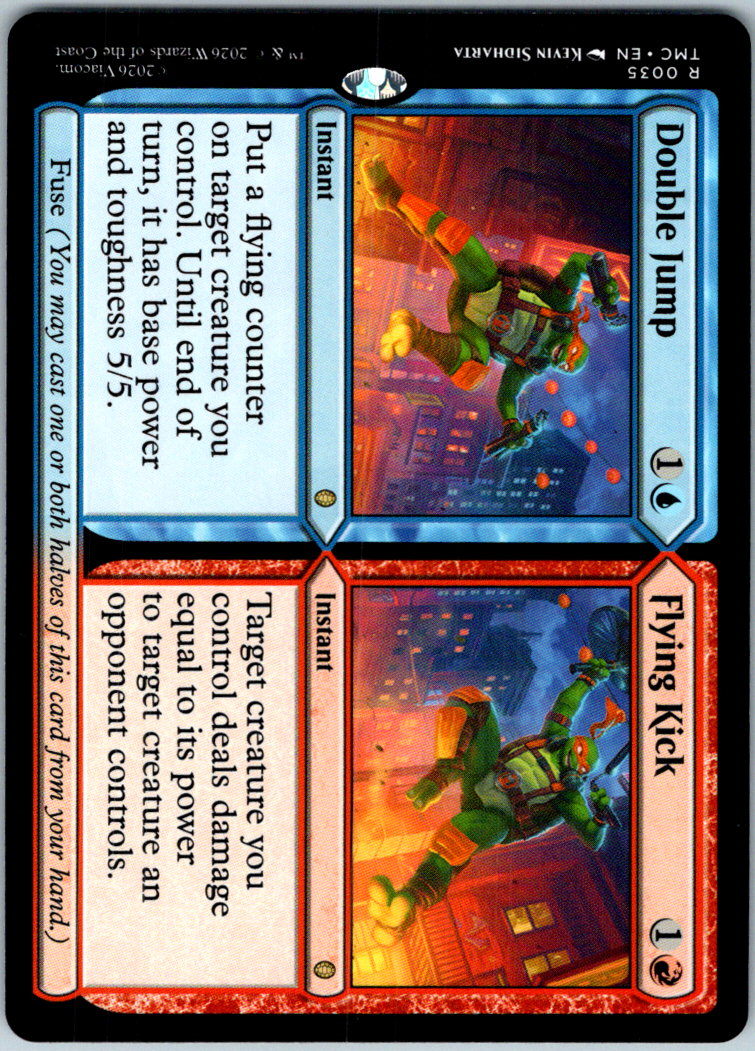 Double Jump // Fly kick Commander Mutant Ninja Turtles Magic: The Gathering NM
