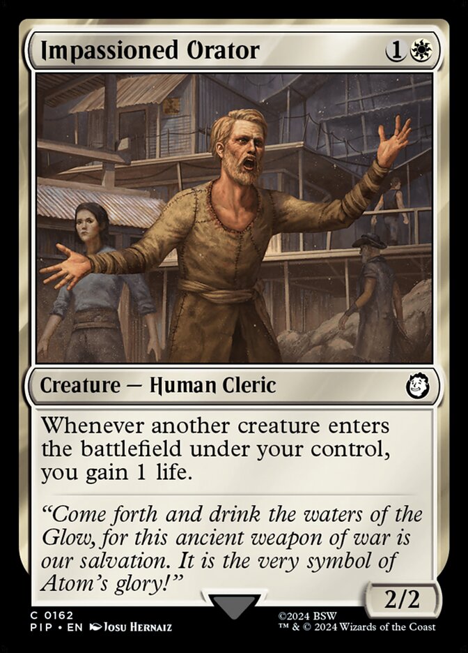 Impassioned Orator 162 Common Universes Beyond: Fallout Magic: The Gathering NM