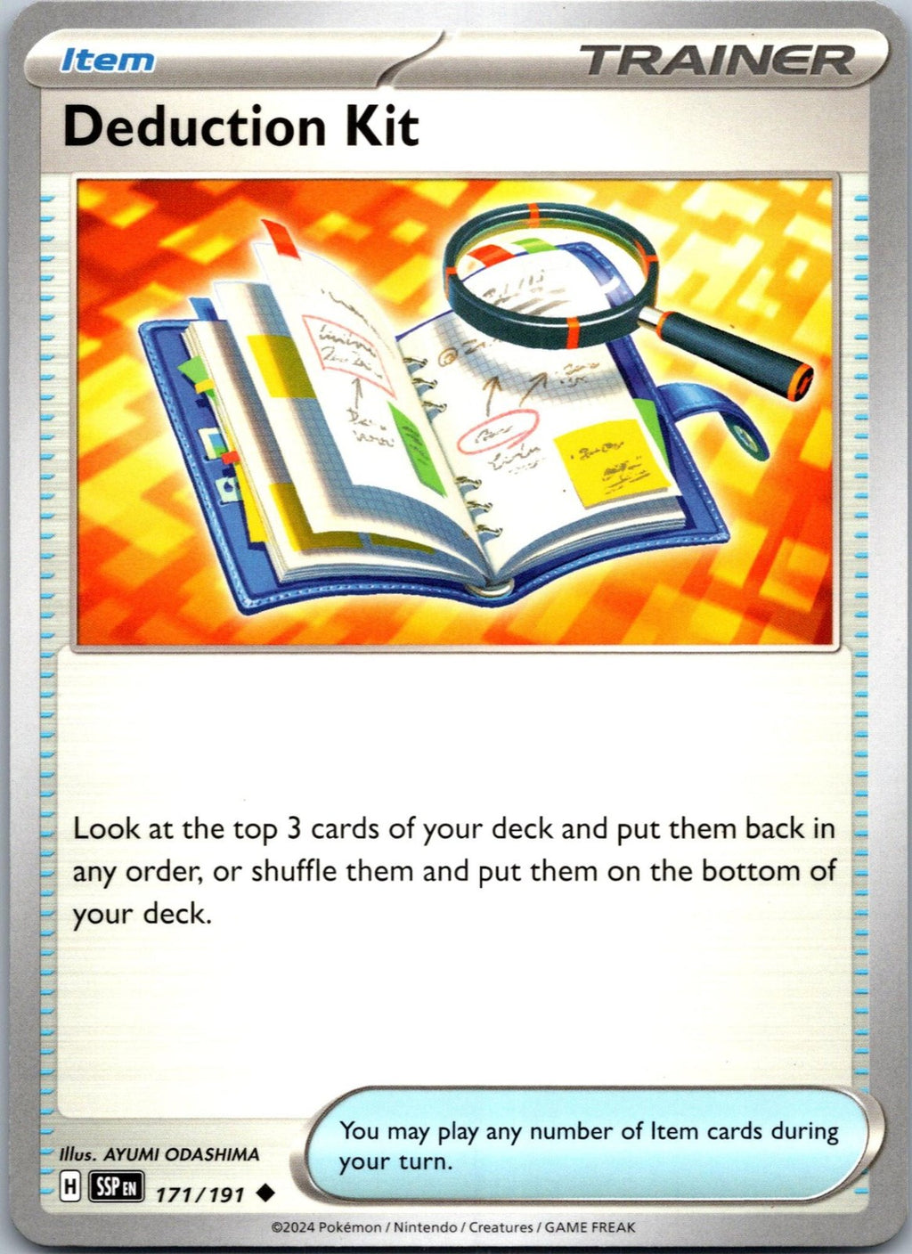 Deduction Kit 171/191 Uncommon Surging Sparks Pokemon Near Mint