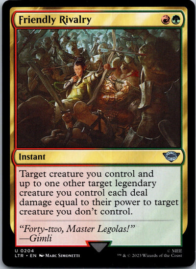 Friendly Rivalry The Lord of the Rings: Magic: The Gathering NM