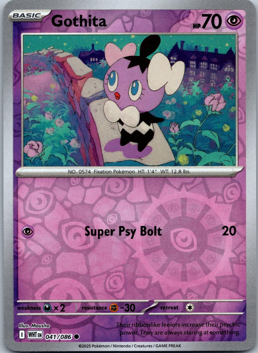 Gothita 041/086 Common White Flare Pokemon Near Mint