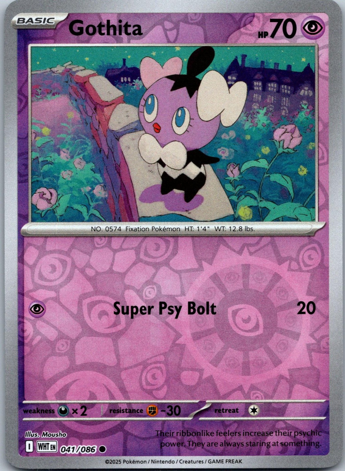 Gothita 041/086 Common White Flare Pokemon Near Mint