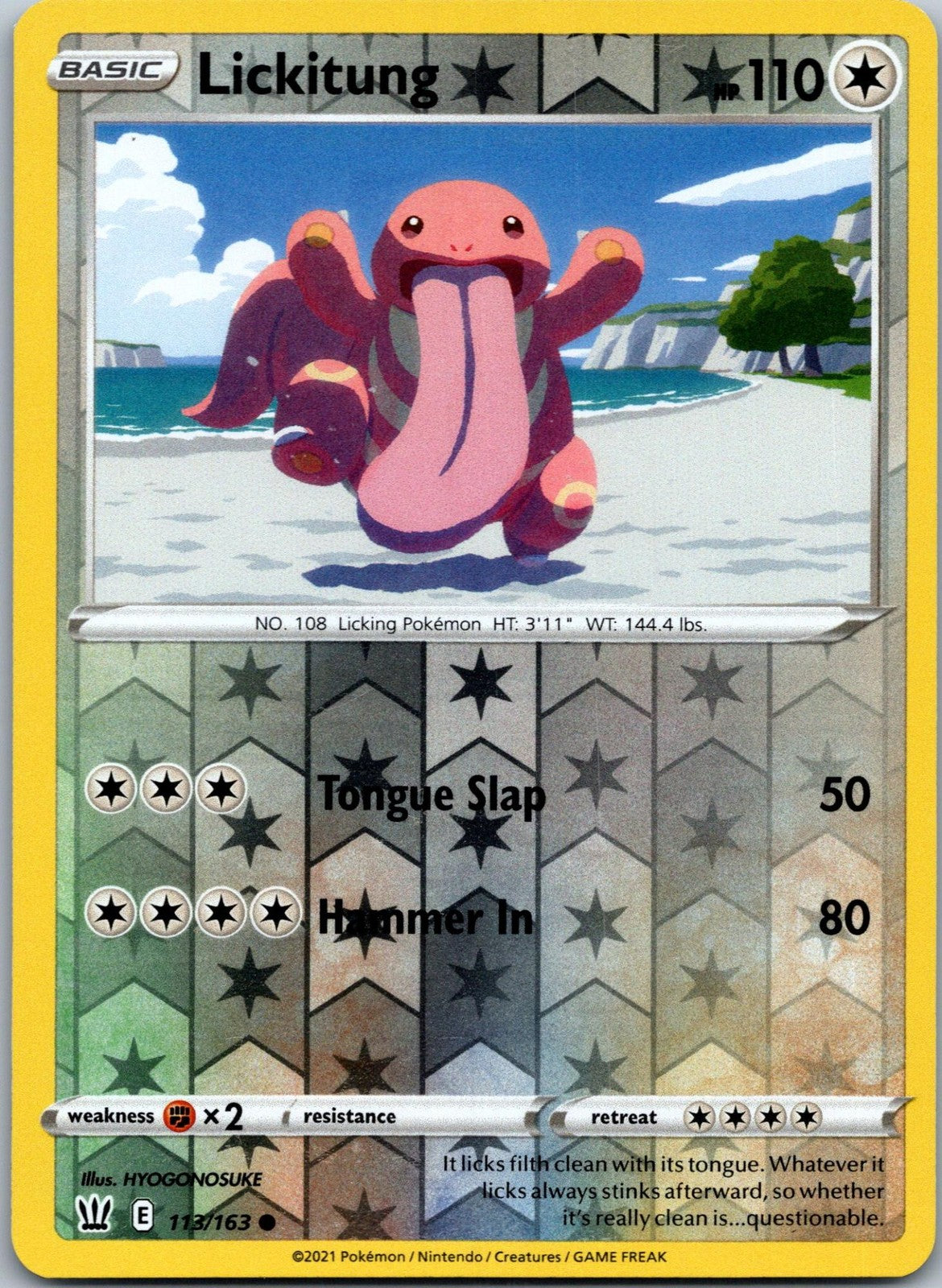 Lickitung 113/163 Common Battle Styles Pokemon Near Mint