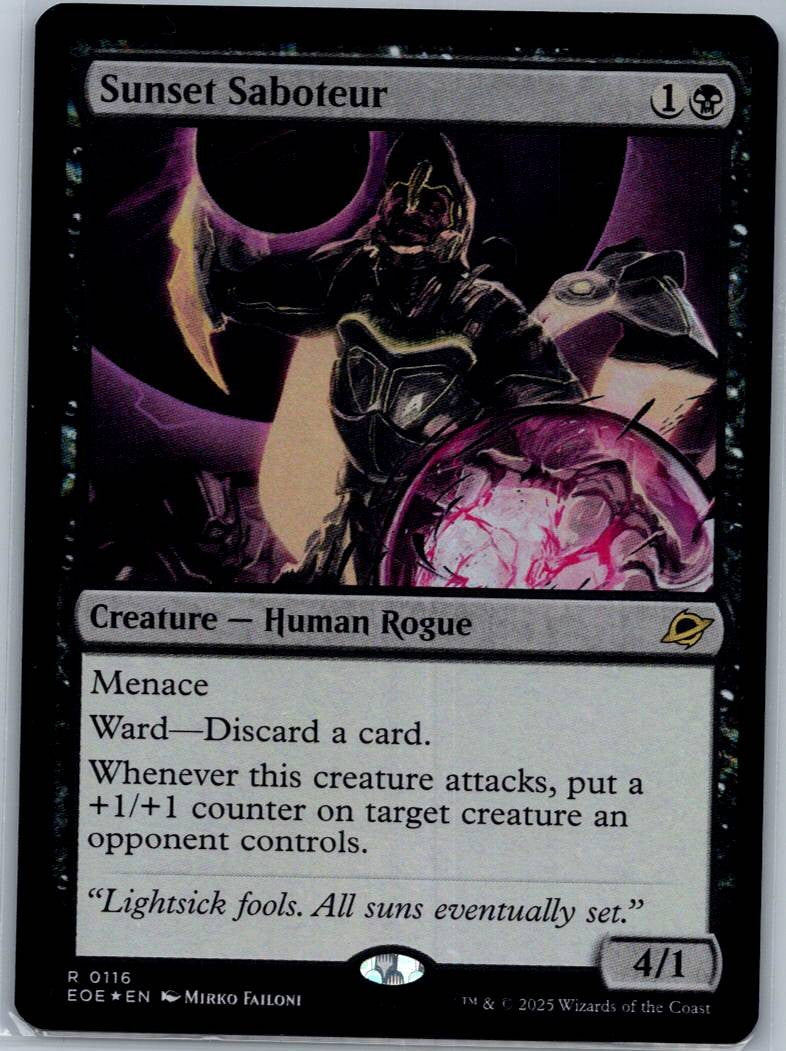 Sunset Saboteur 116 Rare Edge of Eternities Magic: The Gathering Near Mint