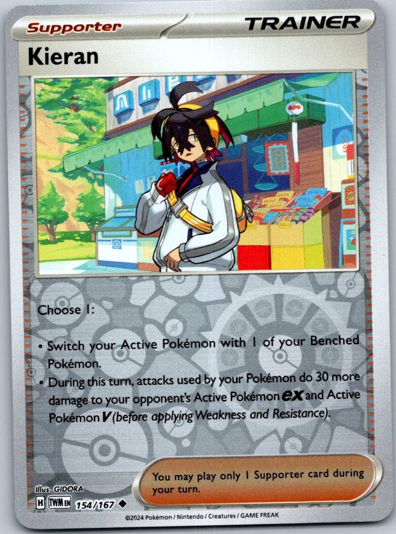 Kieran 154/167 Reverse Twilight Masquerade Pokemon Near Mint