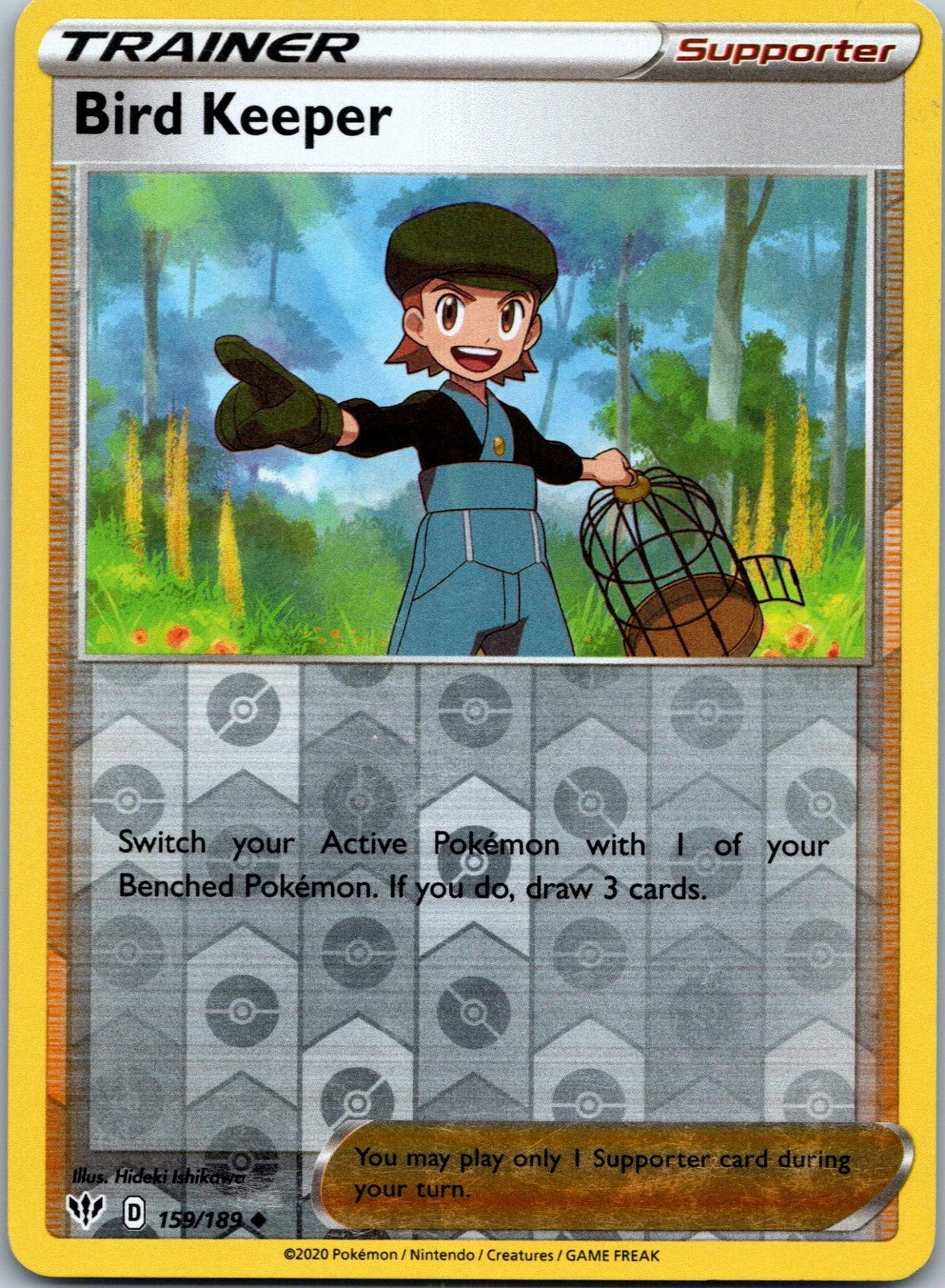 Bird Keeper 159/189 Uncommon Darkness Ablaze Pokemon Near Mint