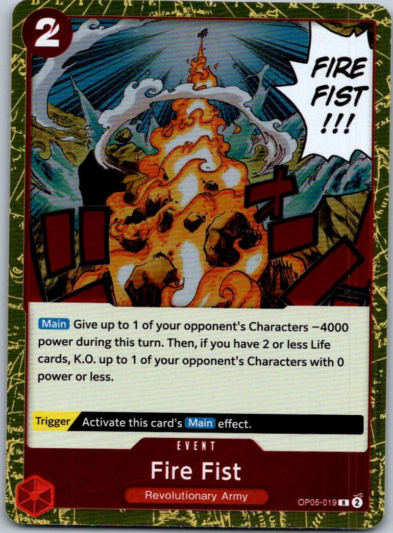 Fire Fist OP05-019 Rare Awakening of the New Era One Piece Near Mint