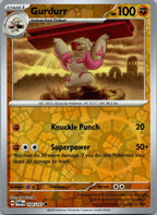 Gurdurr 104/167 Common Twilight Masquerade Pokemon Near Mint