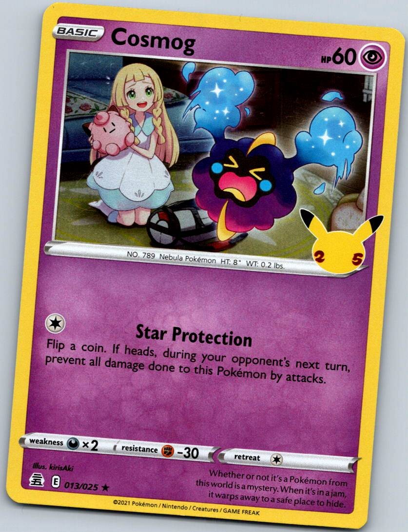 Cosmog 013/025 Rare Celebrations Pokemon Near Mint