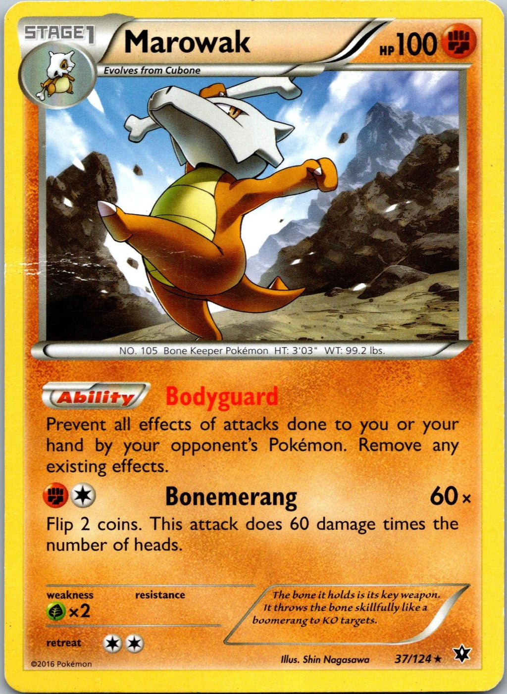 Marowak 37/124 Rare Fates Collide Pokemon Near Mint