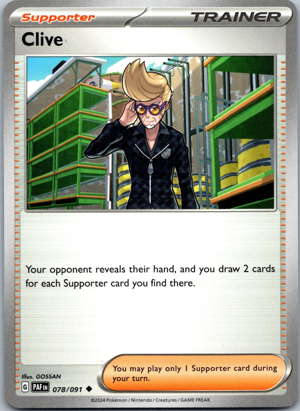 Clive 078/091 Uncommon Paldean Fates Pokemon Near Mint
