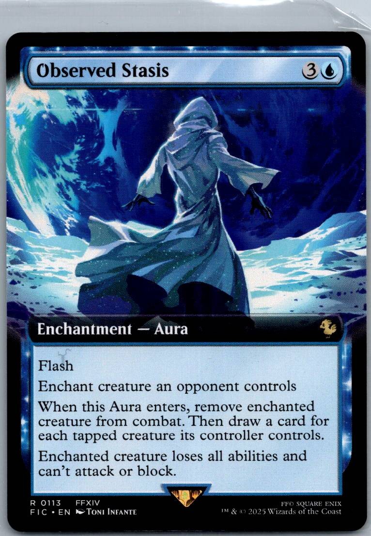 Observed Stasis (Extended Art) Commander: FINAL FANTASY Magic: The Gathering NM