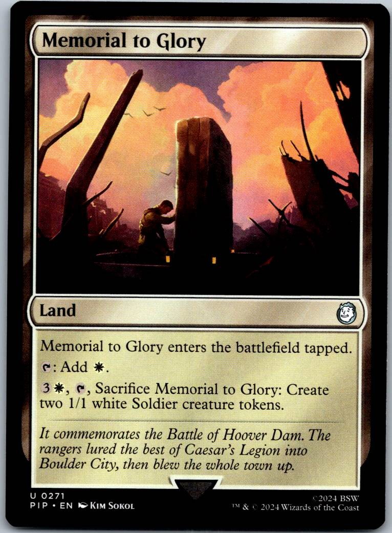 Memorial to Glory 271 Uncommon Universes Beyond: Fallout Magic: The Gathering NM