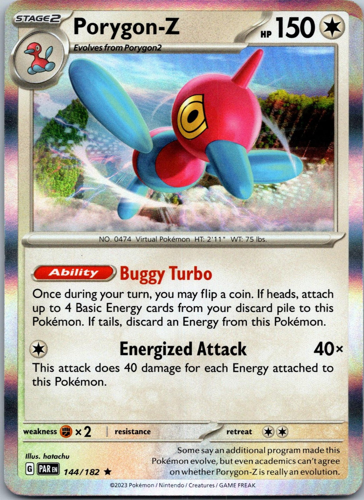 Porygon-Z 144/182 Rare Paradox Rift Pokemon Near Mint