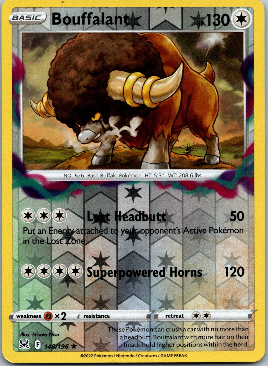 Bouffalant 148/196 Rare Lost Origin Pokemon Near Mint