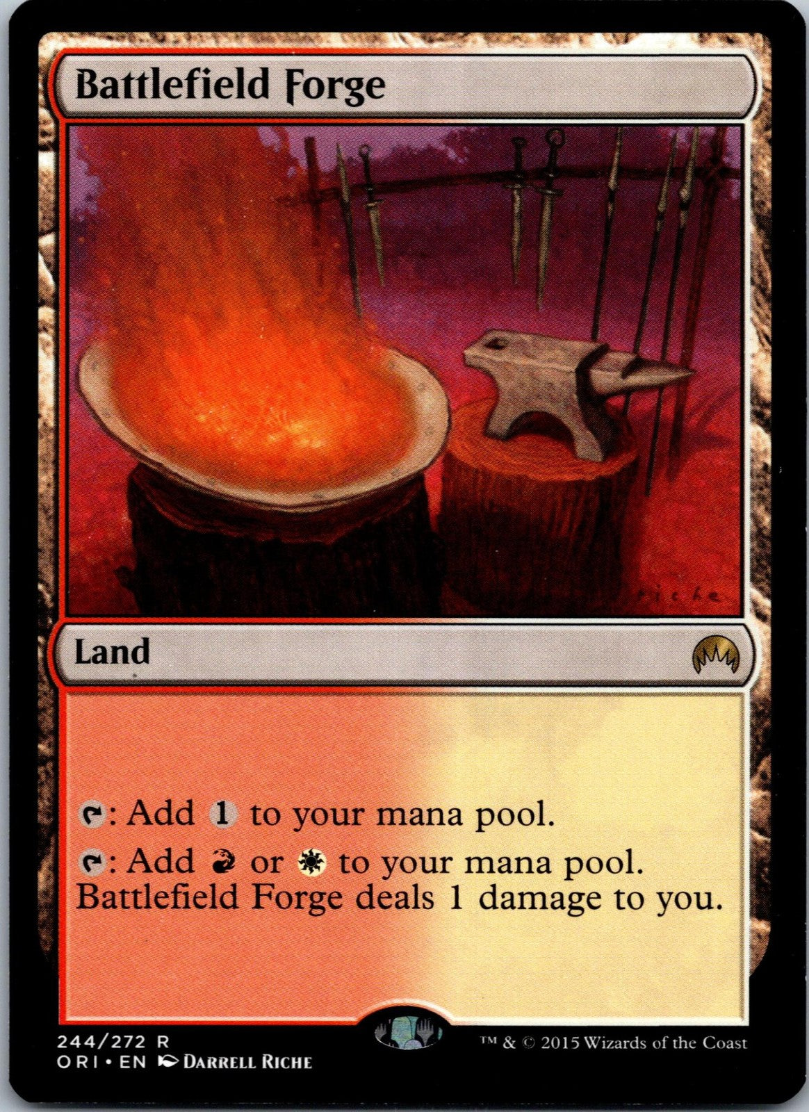 Battlefield Forge 244 Rare Magic Origins Magic: The Gathering Near Mint