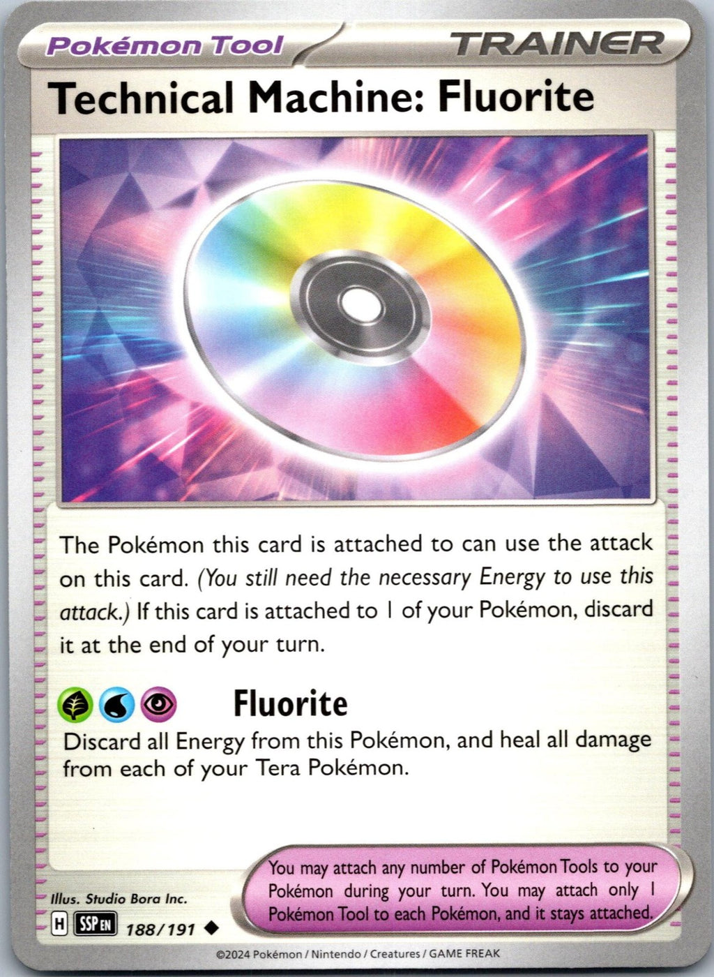 Technical Machine: Fluorite 188/191 Uncommon Surging Sparks Pokemon Near Mint