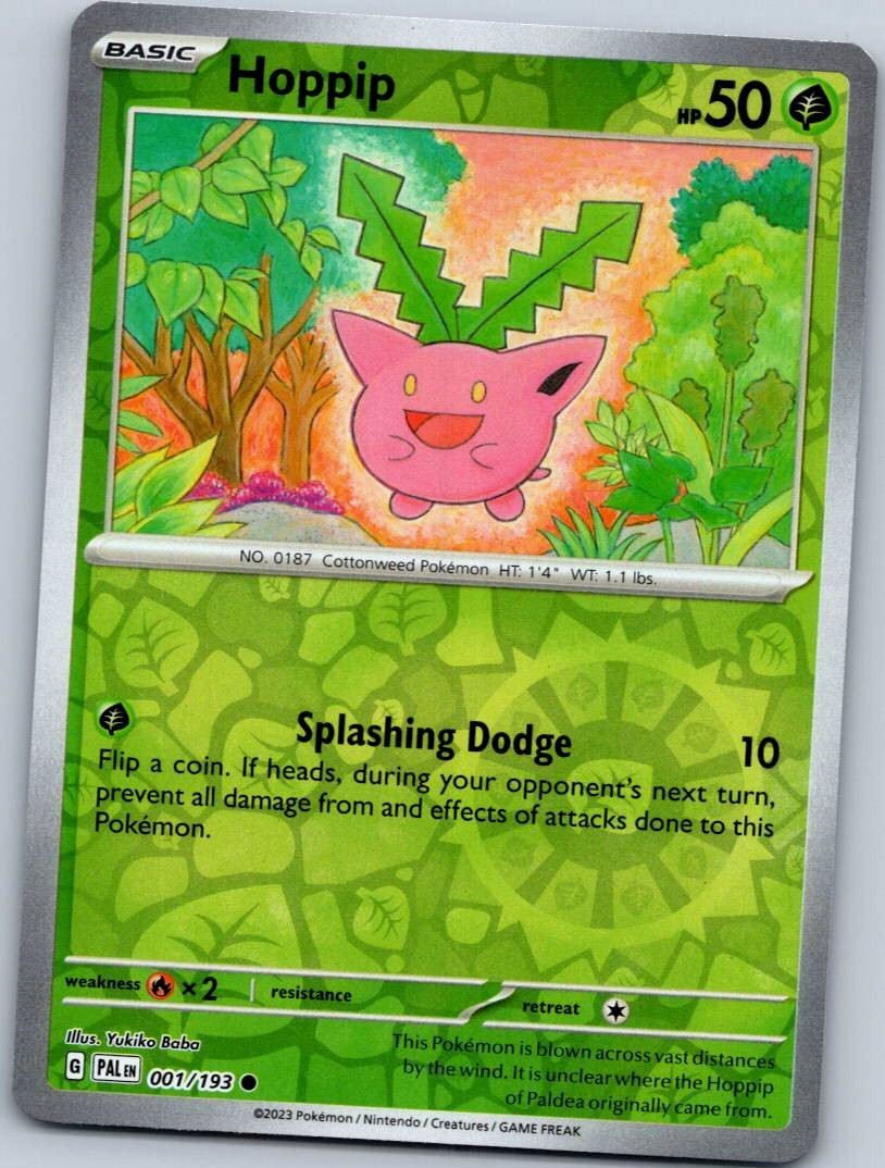 Hoppip 001/193 Common Paldea Evolved Pokemon Reverse Holo Near Mint