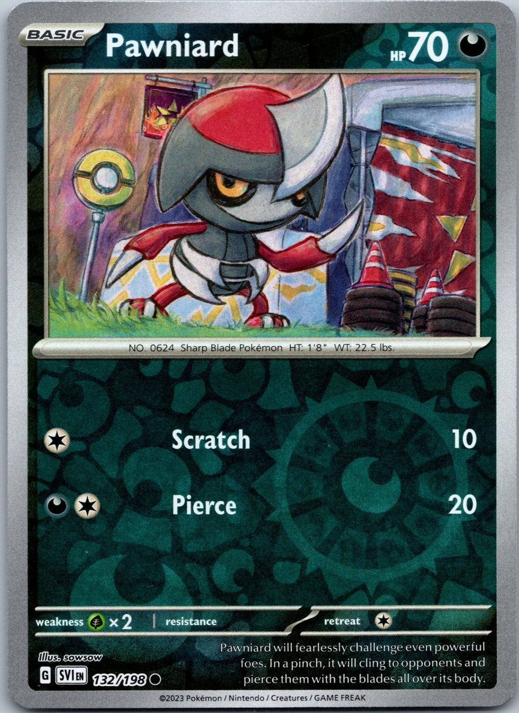Pawniard 132/198 Common Scarlet & Violet Pokemon Near Mint