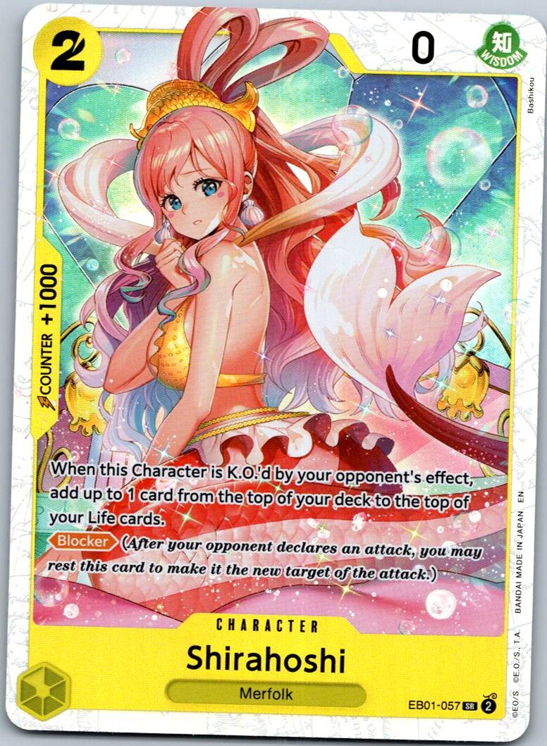 Shirahoshi EB01-057 Super Rare Extra Booster: Memorial Collection One Piece NM