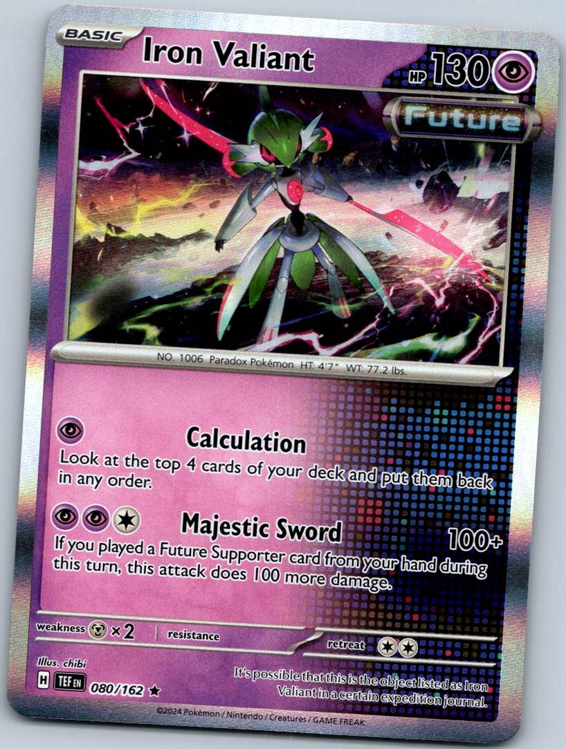 Iron Valiant 080/162 Rare Temporal Forces Pokemon Near Mint