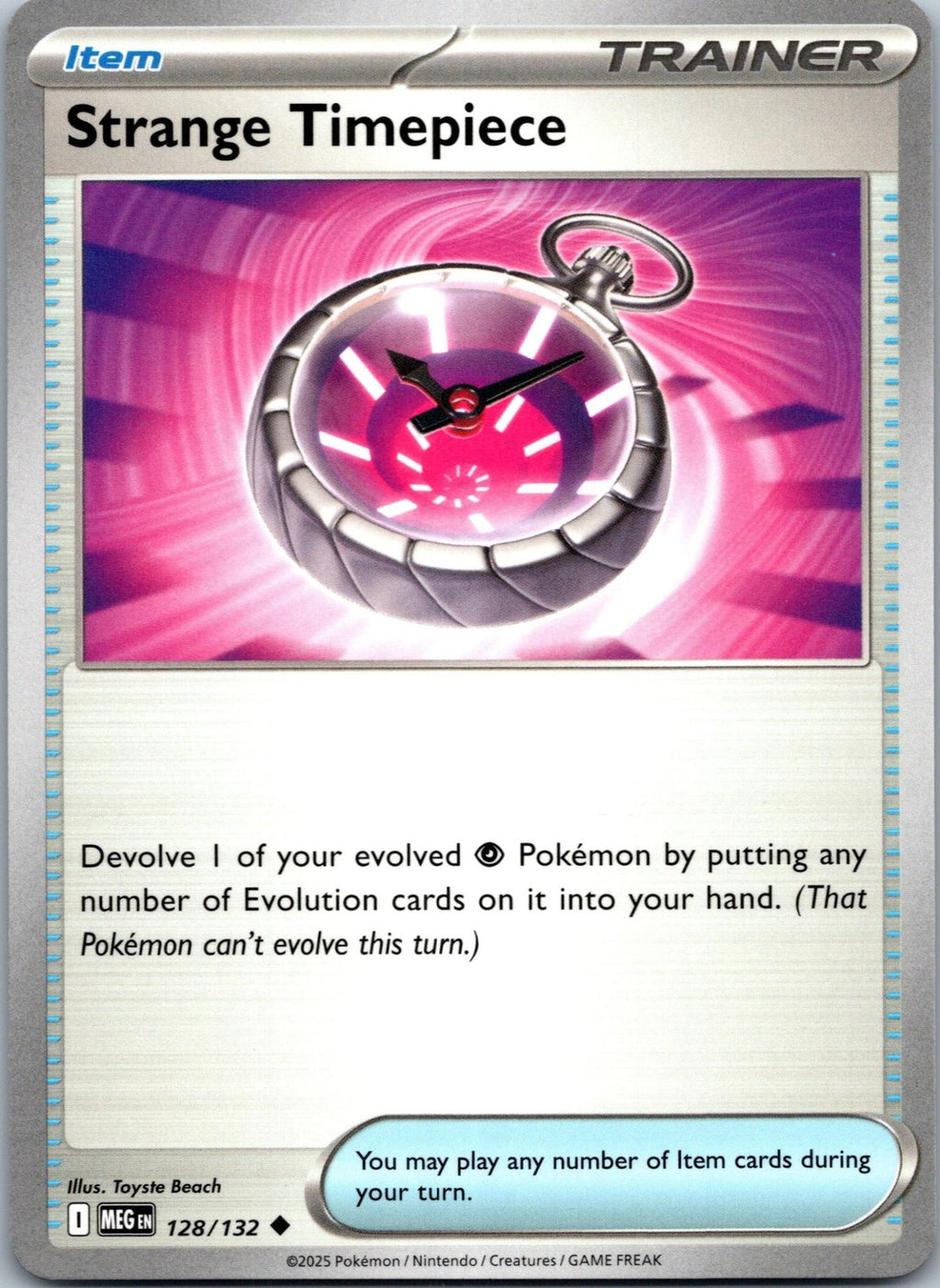Strange Timepiece 128/132 Uncommon Mega Evolution Pokemon Near Mint
