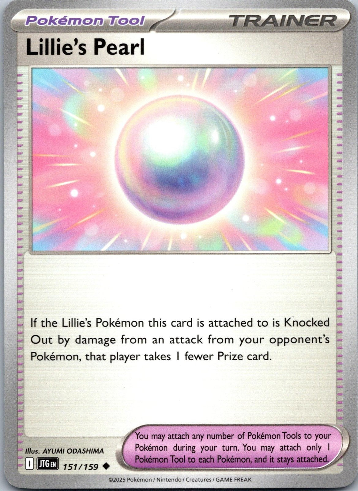 Lillie's Pearl 151/159 Uncommon Journey Together Pokemon Near Mint