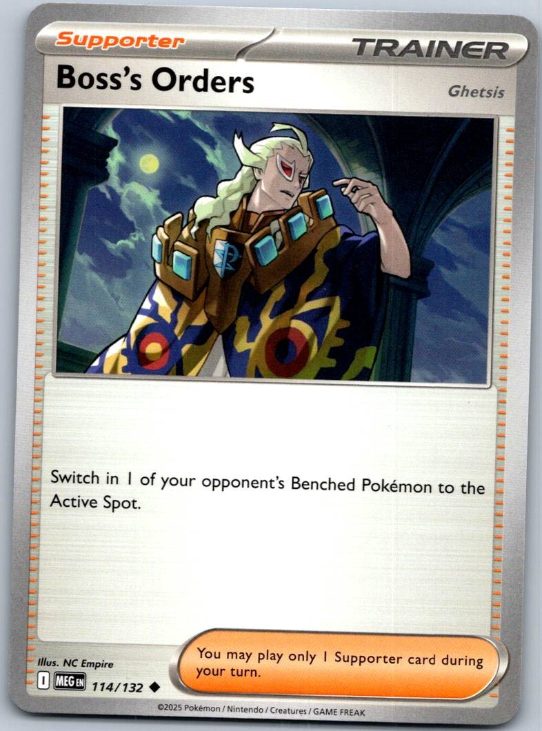 Boss's Orders 114/132 Reverse Mega Evolution Pokemon Near Mint