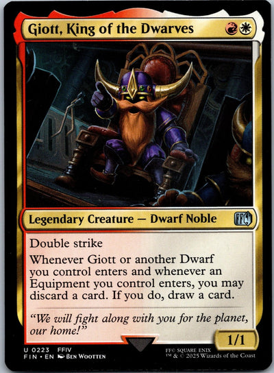 Giott, King of the Dwarves 223 Uncommon Final Fantasy Magic: The Gathering NM