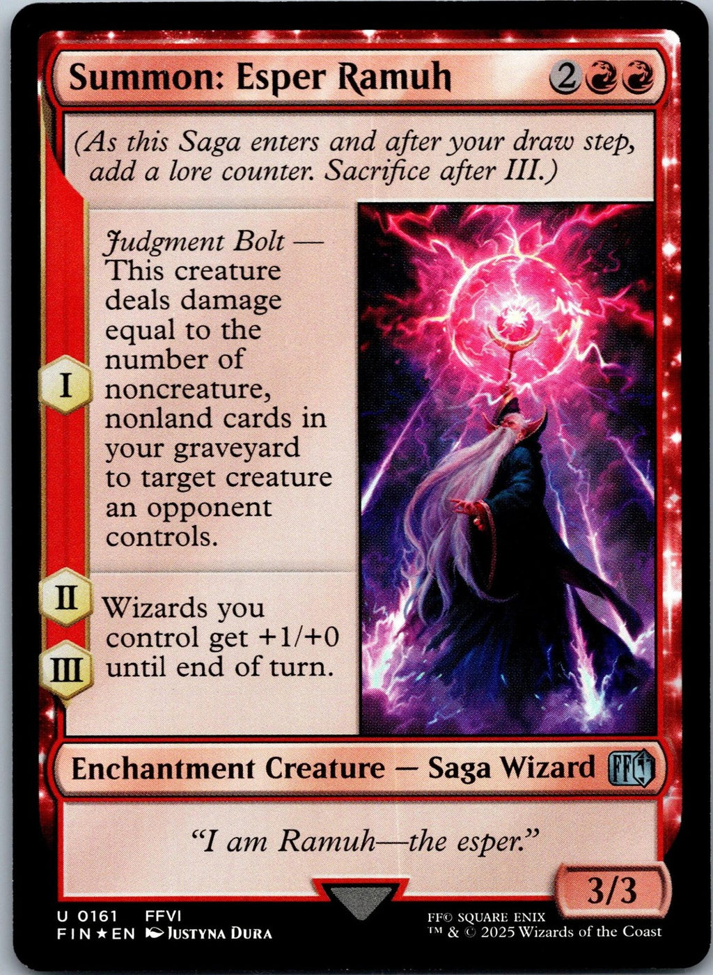 Summon: Esper Ramuh 161 Uncommon Final Fantasy Magic: The Gathering NM | HOKO