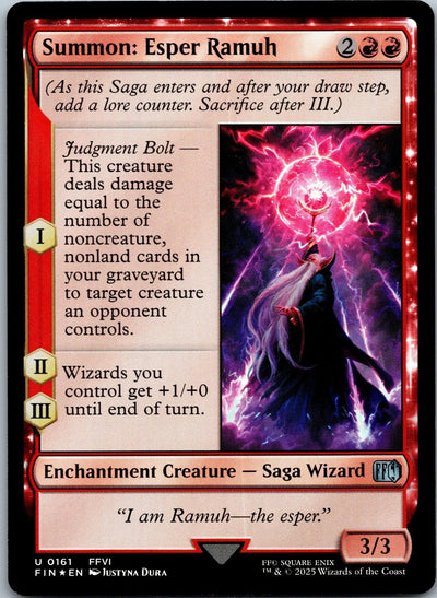 Summon: Esper Ramuh 161 Uncommon Final Fantasy Magic: The Gathering NM | HOKO