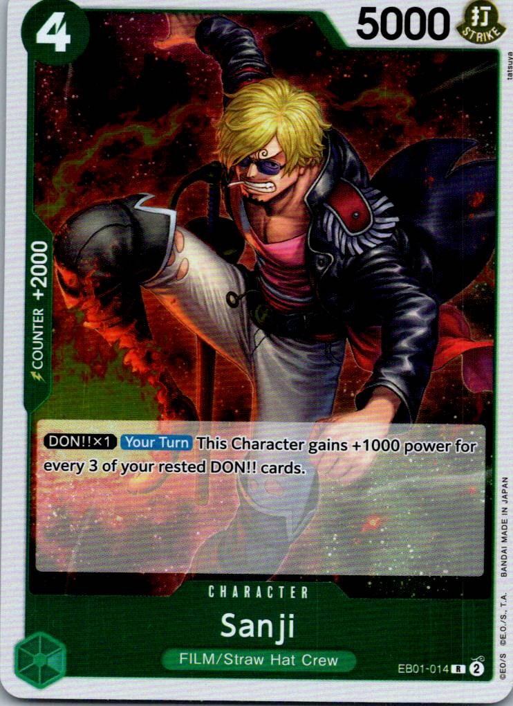 Sanji EB01-014 Rare Extra Booster: Memorial Collection One Piece Near Mint