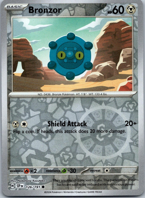Bronzor 126/191 Common Surging Sparks Pokemon Near Mint