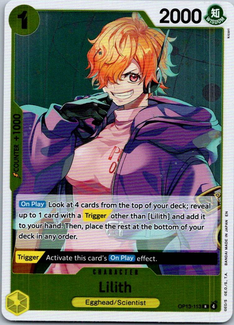 Lilith OP13-113 Rare Carrying On His Will One Piece Near Mint