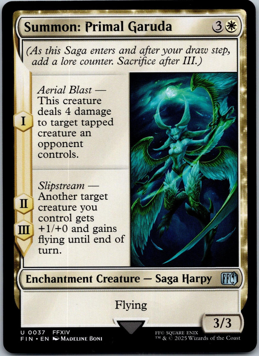 Summon: Primal Garuda 37 Uncommon FINAL FANTASY Magic: The Gathering Near Mint