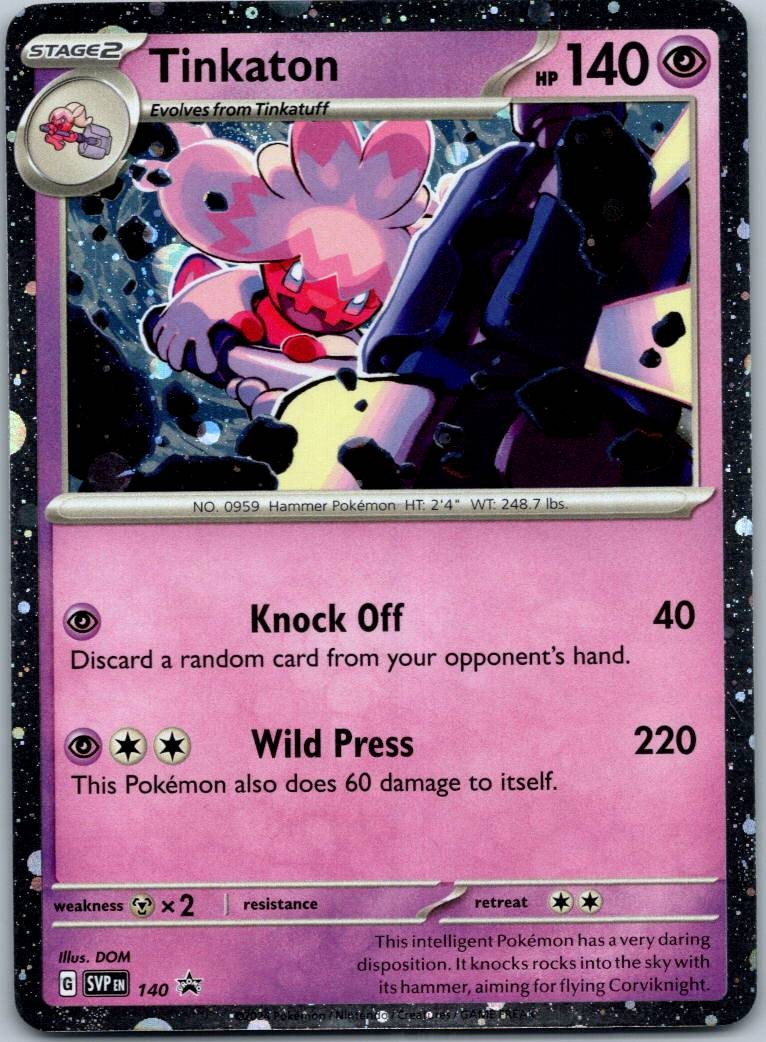 Tinkaton 140 Promo Scarlet & Violet Pokemon cosmo Holo Near Mint