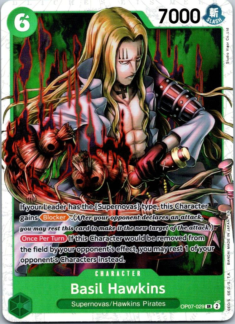 Basil Hawkins OP07-029 Super Rare 500 Years in the Future One Piece Near Mint