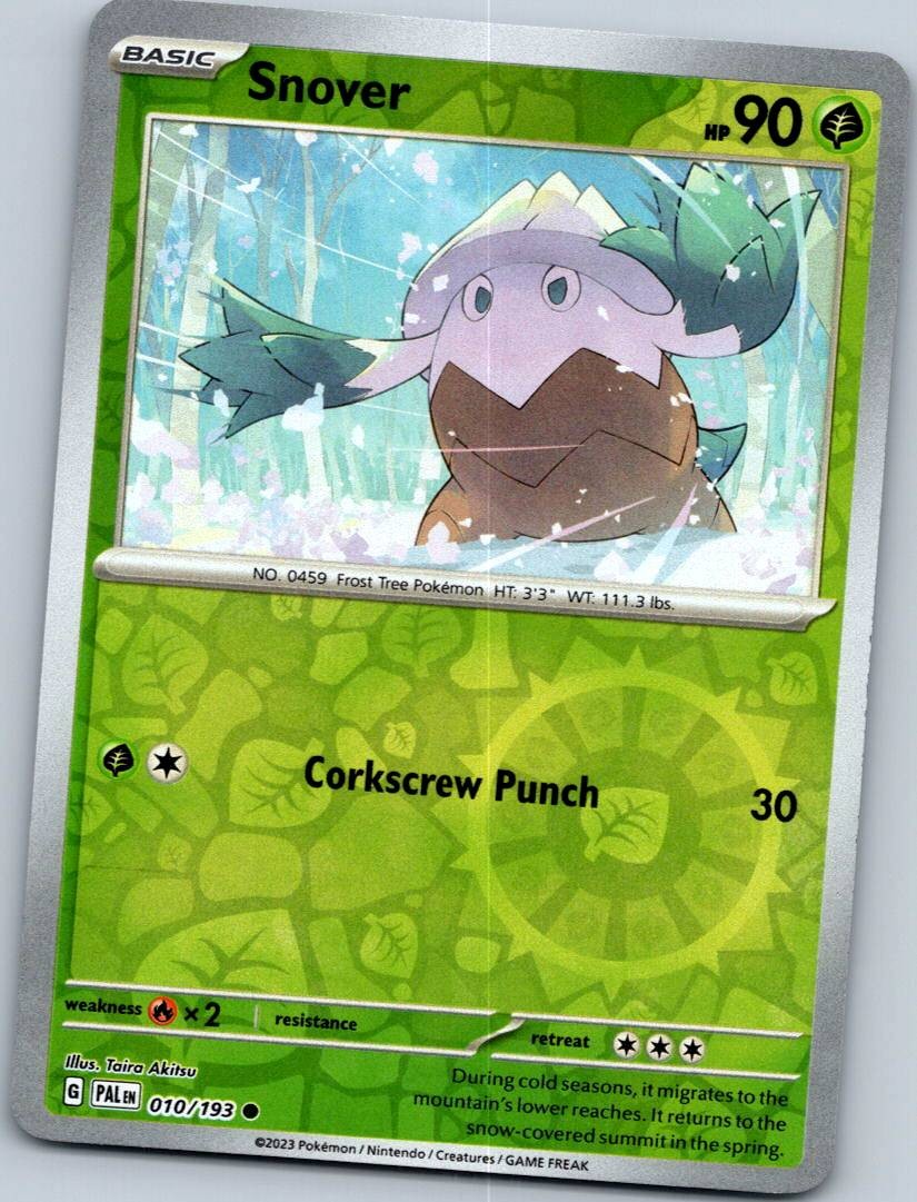 Snover 010/193 Common Paldea Evolved Pokemon Reverse Holo Near Mint