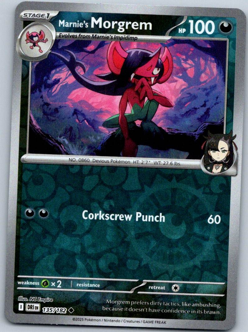 Marnie's Morgrem 135/182 Uncommon Destined Rivals Pokemon Near Mint